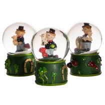 Article Boule à neige porte-bonheur avec figurine de ramoneur, 4 cm, 3 pièces