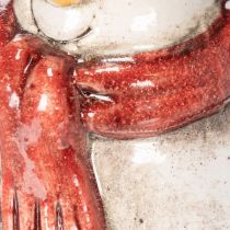 Article Figurine de bonhomme de neige avec écharpe rouge, décoration de Noël, 10 cm