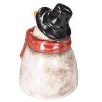 Article Figurine de bonhomme de neige avec écharpe rouge, décoration de Noël, 10 cm