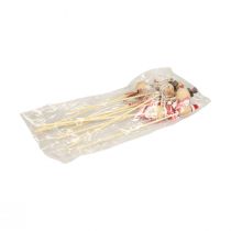 Article Bouchon décoratif bonhomme de neige bouchon de fleur bois naturel 5cm 9pcs