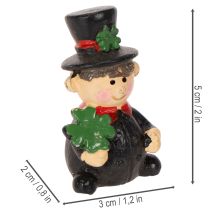 Article Figurine porte-bonheur de ramoneur à coller, 5 cm, lot de 6