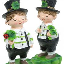 Article Ramoneur avec trèfle, bouchon pour le réveillon du Nouvel An, porte-bonheur, Saint Patrick L27cm 4 pièces