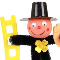 Article Décoration de ramoneur fleuri, porte-bonheur pour le Nouvel An, 17 cm, lot de 24.