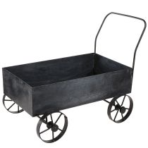 Article Brouette jardinière décorative en métal anthracite L37cm