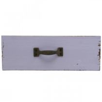 Article Jardinière Tiroir Décoratif Shabby Chic Bois Violet 25×13×8cm