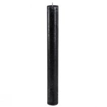 Article Bougies noires bougies en bâton de couleur unie 34x300mm 4 pcs