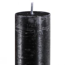 Article Bougies noires bougies en bâton de couleur unie 34x300mm 4 pcs