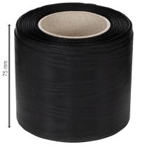 Article Ruban noir pour couronne, 75 mm, 25 m - ruban de deuil en acétate pour impression et décoration.