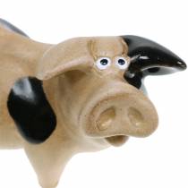 Cochon tacheté céramique 11cm lot de 2