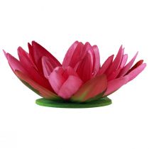 Article Nénuphar artificiel flottant décoration de table fuchsia Ø15cm 2pcs