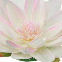 Article Nénuphars artificiels flottants pour décoration de table, blanc, rose, Ø15cm, 2 pièces