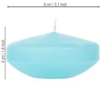 Article Bougie flottante ronde, idéale pour les décorations festives, les événements, les bassins et les tables, 8 cm, lot de 8.