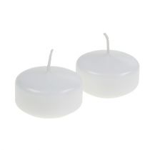 Bougies flottantes blanches 4,5 cm 8 pièces