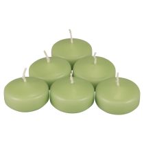 Article Bougies flottantes vertes Bougies Wenzel vert tendre 30×50mm 8 pcs