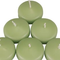 Article Bougies flottantes vertes Bougies Wenzel vert tendre 30×50mm 8 pcs