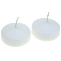 Bougies flottantes blanches 4.5cm 28pcs