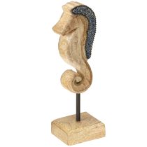 Article Décoration hippocampe avec perles en bois de manguier décoration maritime 20cm