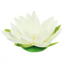 Nénuphar Artificiel Fleur Flottante Décoration De Table Blanc Crème Ø15cm