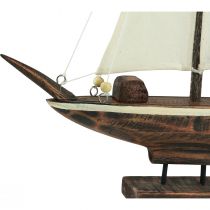Article Décoration de bateau à voile en bois de pin marron 32×5×41cm