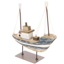 Article Décoration de bateau, style maritime, en bois avec support, 20 cm