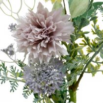 Fleurs en soie en bouquet, décorations estivales, chrysanthèmes et chardons sphériques, fleurs artificielles L50cm