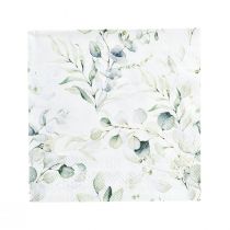 Serviettes eucalyptus décoration de table décorative blanc 25x25cm 20pcs