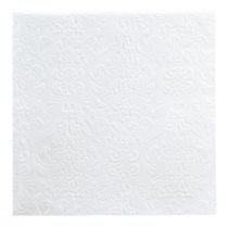 Serviettes de Table Blanches Décoration de Table Motif Gaufré 33x33cm 15pcs