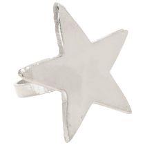 Article Porte-serviettes étoile ronds de serviette métal argenté 7cm Ø4cm 4 pcs