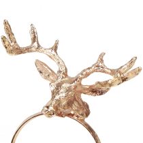 Article Ronds de serviette cerf métal décoration de table rose Ø3,5cm H 6,5cm 4pcs