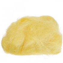 Article Herbe de sisal pour l&#39;artisanat, matériel artisanal, matériau naturel jaune 300g