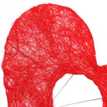Article Manchette coeur en sisal rouge 15cm 10 pcs.