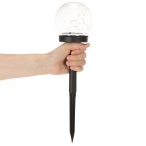 Article Lampe de jardin, globe lumineux avec piquet de terre pour éclairage extérieur, 36 cm, lot de 4