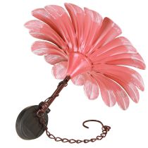 Article Lampe Solaire LED Fleur Jardin LED Métal Rose Ø30cm