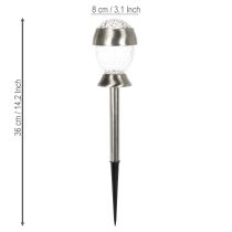 Article Lot de 4 lampes solaires de jardin avec piquet, 36 cm