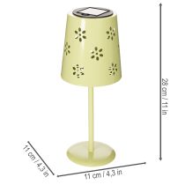 Article Lampe de table solaire LED à motif floral, éclairage d'ambiance extérieur, 28 cm