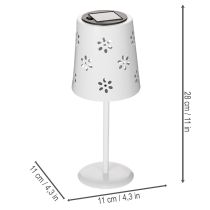 Article Lampe solaire de table à motif floral pour éclairer un balcon, une terrasse ou un jardin, 28 cm