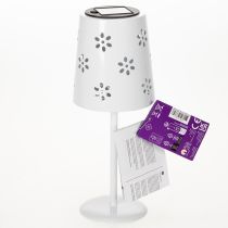 Article Lampe solaire de table à motif floral pour éclairer un balcon, une terrasse ou un jardin, 28 cm