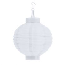 Lanterne LED avec solaire 20cm blanc