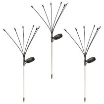 Article Lampes solaires LED d'extérieur sur bâton, blanc chaud, 70 cm, lot de 3