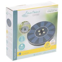 Article Pompe solaire pour bassins de jardin, élément décoratif flottant avec LED, 16 cm