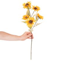 Article Tournesol artificiel, décoration réaliste, 72 cm, lot de 2