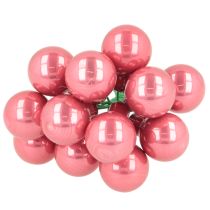 Article Boules de Noël sur fil de fer, mini baies brillantes effet miroir, 20 mm, 140 pièces