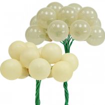 Article Mini boules de Noël crème mix mat/brillant Ø20mm 140 pcs
