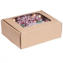 Article Miroir Baies Abricot Rose Boules de Verre Fil Ø20mm 140 pcs