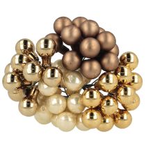 Article Baies miroir Ø1,5cm marron-or 140 pcs