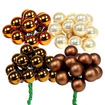 Article Baies miroir Ø1,5cm marron-or 140 pcs
