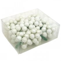 Article Mini boules de Noël marbrées blanches baies miroir assorties Ø25mm 140 pcs
