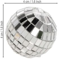 Article Boules décoratives à effet miroir, élément de décoration de fête, argentées, 2-4 cm, lot de 50