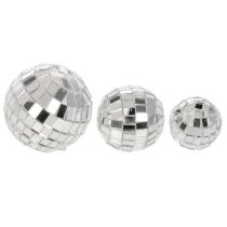 Article Boules décoratives à effet miroir, élément de décoration de fête, argentées, 2-4 cm, lot de 50