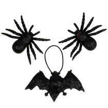 Article Araignée, figurines de chauve-souris noires 10cm, 14cm 3 pcs